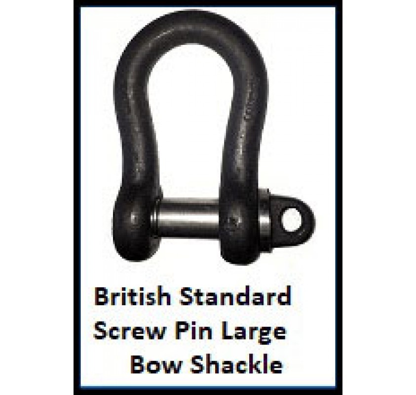 British Standard Screw Pin Large Bow Shackle | Rope Services Direct